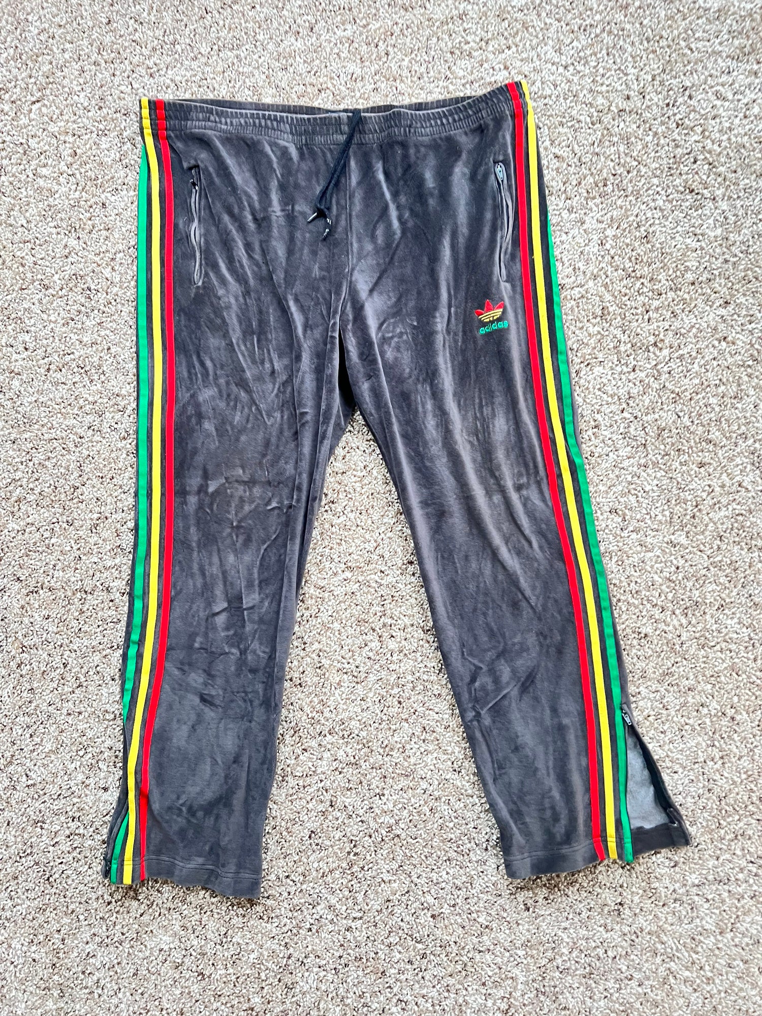 Adidas rasta track pants 2025