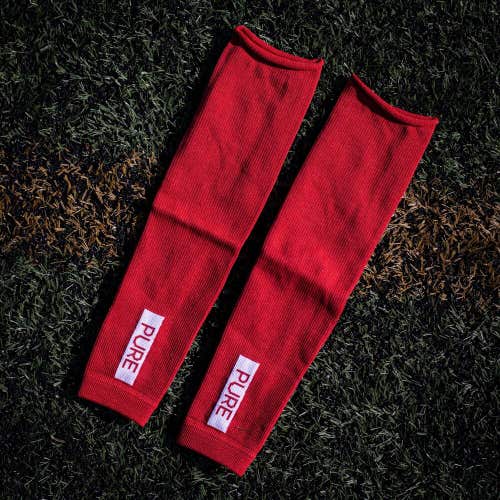 Pure Grip Adult Unisex Classic One Size Fits Most Red Soccer Sleeves NWT