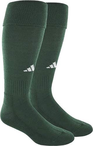 Adidas Mens Field Size Large Forest Green White Knee High Soccer Socks New