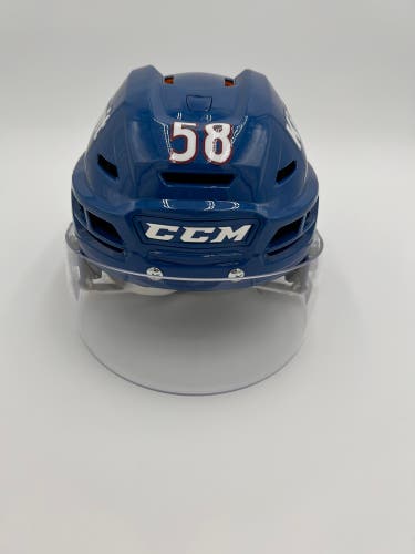 Used Medium CCM Pro Stock Colorado Avalanche Tacks 710 Helmet #58