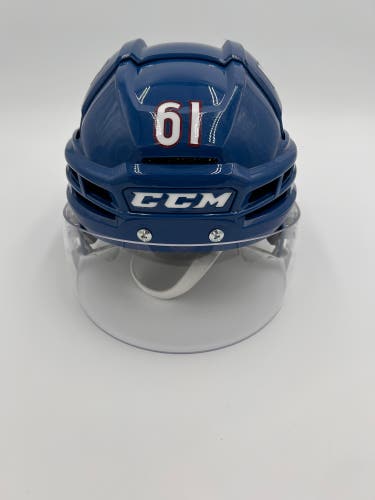 Used Medium CCM Pro Stock Colorado Avalanche Super Tacks X Helmet #61