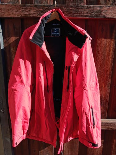 7XL Big & Tall Red Used Men's Volkl Ski / Snowboard Jacket | Removable Hood | Sensortex