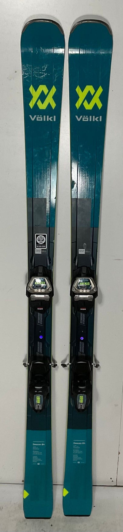 Used Men's Volkl 177cm Deacon 84 Skis With Marker Low Ride XL Bindings (SY1568)