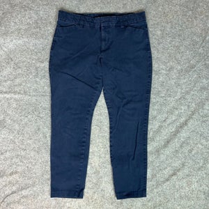 Gap Womens Pants 10 Navy Slim Chino Cropped Stretch Career Casual Pockets