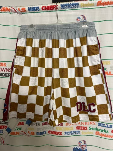 Denver Lacrosse Club DLC Dancing Bear Checkered Lacrosse Shorts Large Shirt Bundle