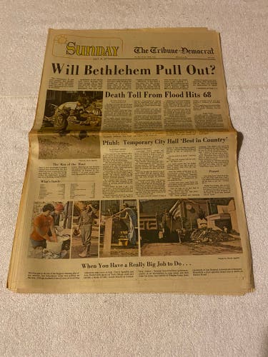 The Great Flood of 1977 Newspaper July 31 1977