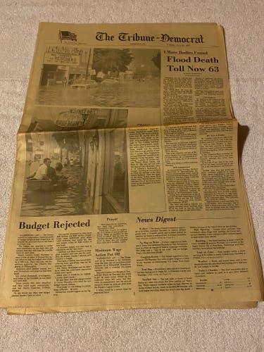 The Great Flood of 1977 Newspaper July 29 1977