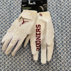Oklahoma Sooners Jordan Superbad Team Issued Football Gloves