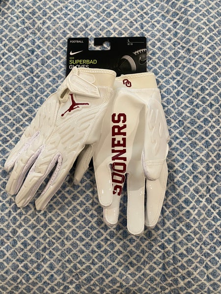 Oklahoma Sooners Jordan Superbad Team Issued Football Gloves