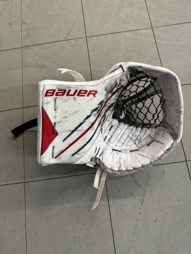 Used Pro Stock Bauer HyperLite Goalie gloves White