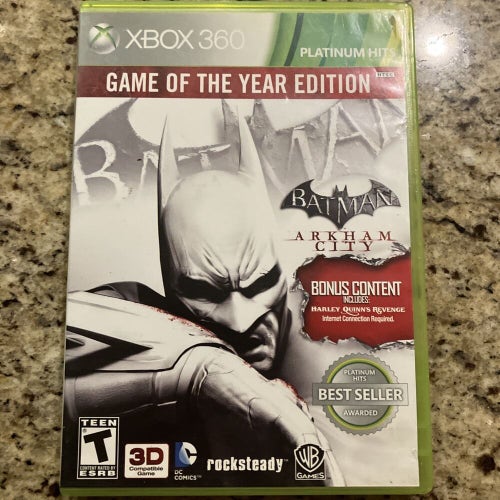 Batman: Arkham City Game of the Year Edition Microsoft Xbox 360, 2012 - Tested