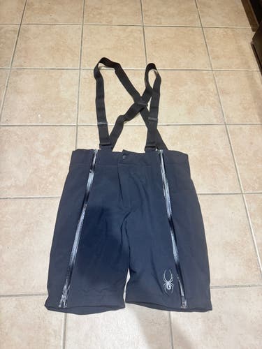 Black Large Men's Spyder Softshell Ski Race Training Shorts