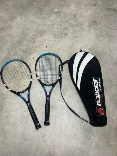 TWO Unisex Babolat Pure Drive Tennis Racquets
