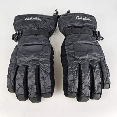 Cabela's Micro Down Gloves Mens M Reg Nylon Winter Gloves Black