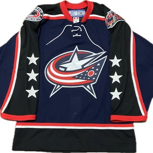 Columbus blue Jackets Blank Authentic 6100 Reebok NHL Hockey Jersey Size 46