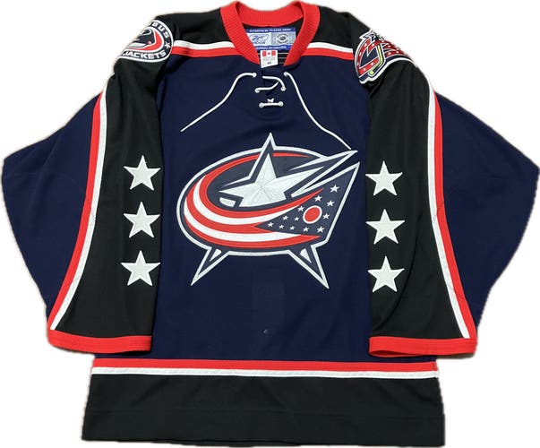 Columbus blue Jackets Blank Authentic 6100 Reebok NHL Hockey Jersey Size 46