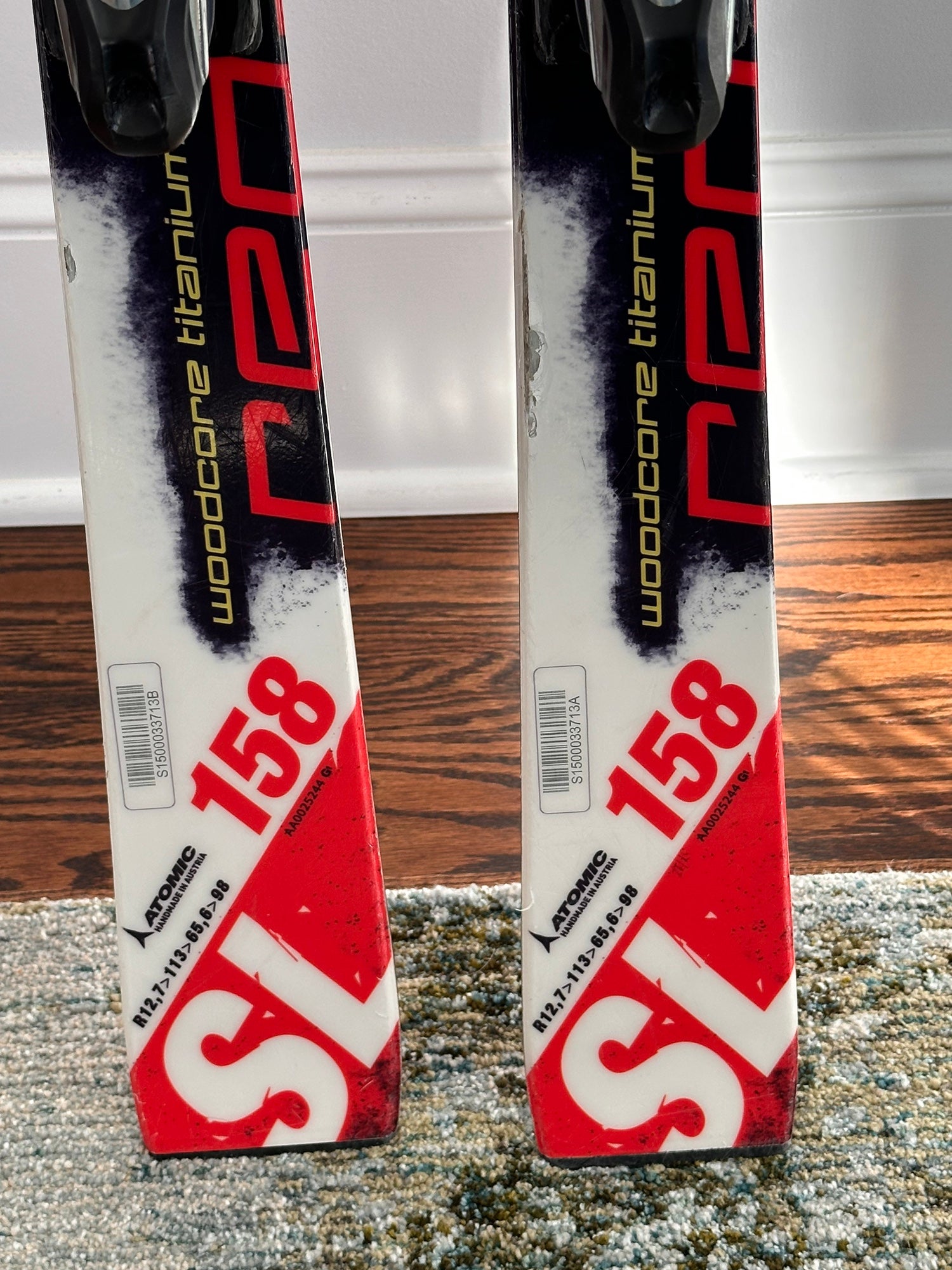 Atomic Redster FIS SL 158 CM skis with Atomic X12 bindings