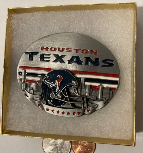 Vintage 2002 Metal Belt Buckle, Houston Texans, NFL, Football, Nice Design