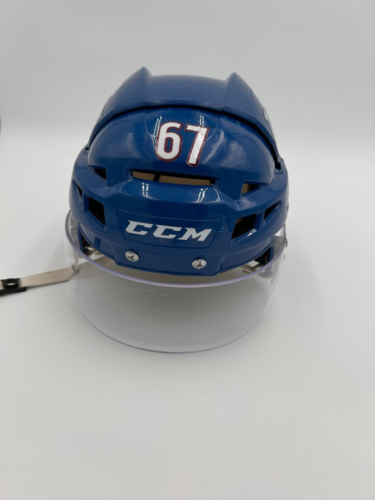 Used Medium CCM Pro Stock Colorado Avalanche Vector V08 Helmet