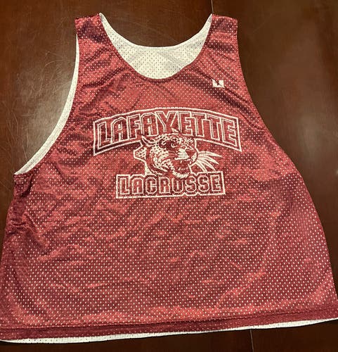 Lafayette lacrosse Team issued reversible marron/white  pinnie