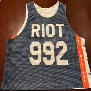 NJ Riot lacrosse club reversible blue/white jersey