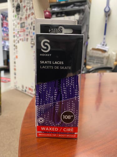 Elite Hockey “S” Waxed Laces 108” (21 Pairs)