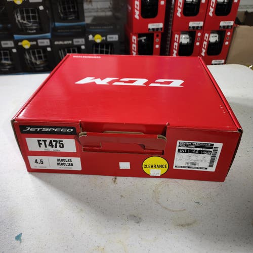 New CCM JetSpeed FT475 Hockey Skates Regular Width Intermediate Size 4.5