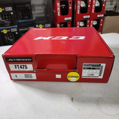 New CCM JetSpeed FT475 Hockey Skates Regular Width Intermediate Size 5