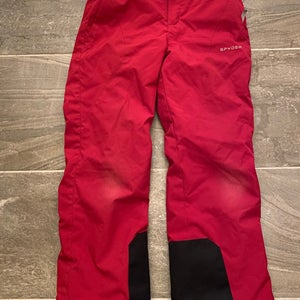 Red Unisex Youth Used Size 14 Spyder Ski Pants