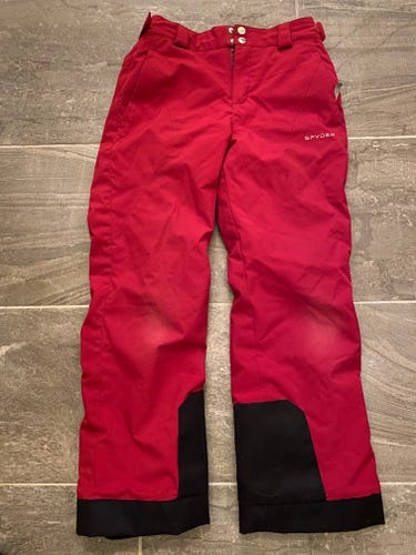 Red Unisex Youth Used Size 14 Spyder Ski Pants