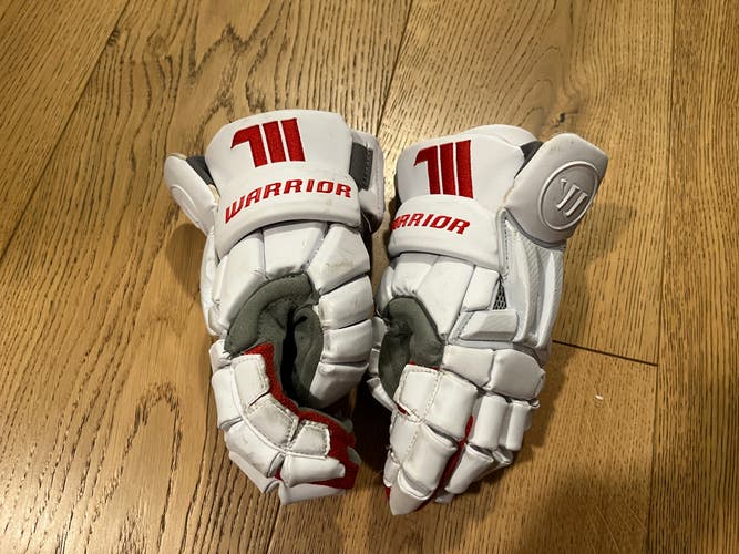 Used Player's Warrior Burn XP Lacrosse Gloves Large