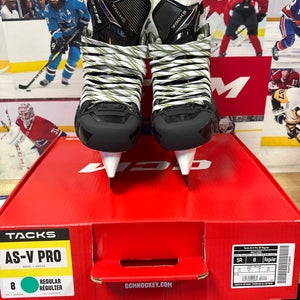 Boot only- New Senior CCM AS-V Pro Hockey Skates Regular Width 8