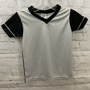 High Five Youth Unisex Size Extra Small Gray Black Soccer Jersey New