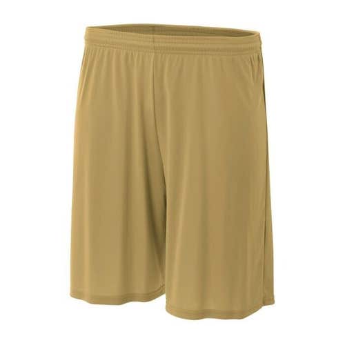 A4 Youth Unisex NB5244 6" Inseam Cooling Size Small Tan Performance Shorts New