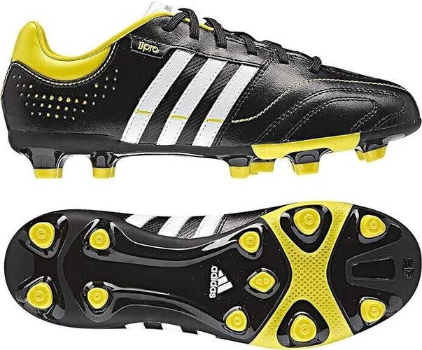 Adidas Junior 11Nova TRX FG Soccer Cleats Black Yellow - Size 4 - MSRP $60