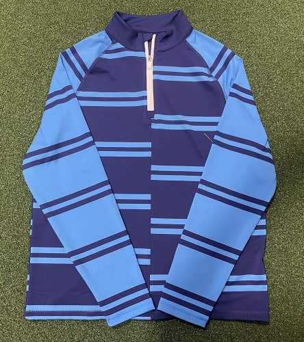 G/FORE Offset Stripe Performance 1/4 Zip Mid Layer Golf Pullover Men's Size M