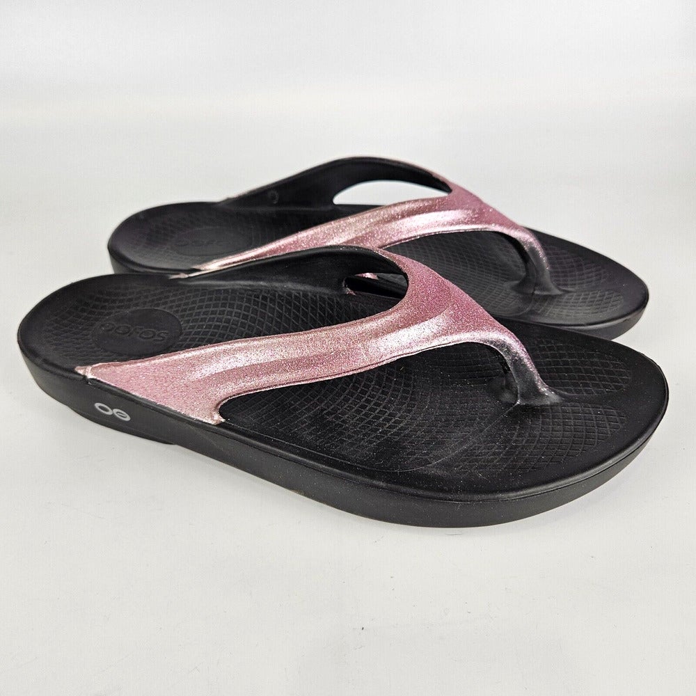 OOFOS OOLALA Luxe Flip Flop Womens Thong Recovery Sandals Pink