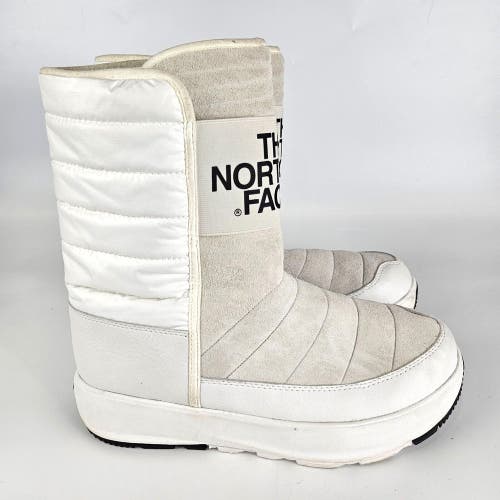The North Face Women's 11 Ozone Park Winter Pull On White Suede Primaloft Boot