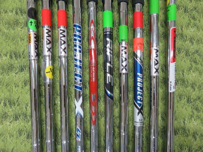CALLAWAY FITTING CART / DEMO Iron Shafts .... Lot of 10 Shafts
