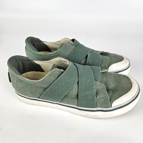 Keen Elsa III Gore Women’s Slip-On Sneaker Size 8 Green Canvas Elastic Shoe