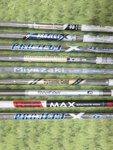 Cleveland FITTING CART / DEMO Iron Shafts .... Lot of 9 Shafts