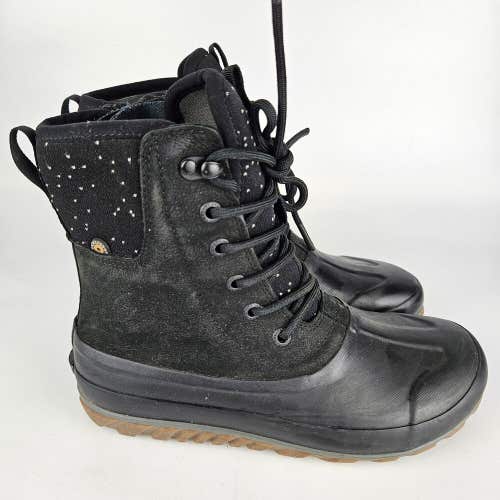 Bogs Classic Casual Tall Lace Leather Neo-Tech Women's Boots Black Size: 8