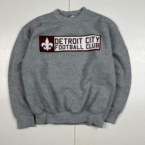Detroit City Football Club Crewneck Sweatshirt DCFC Soccer Football Gray Sz XS
