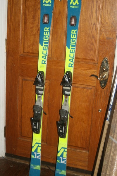 Used Unisex Volkl 155 cm Racing Racetiger Skis with Tyrolia Adjustable Bindings