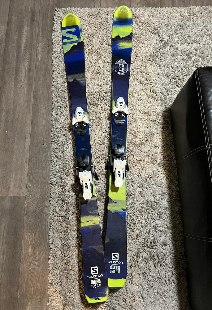 Used 2016 All Mountain Salomon Q 85 Skis With Salomon Z10 Bindings
