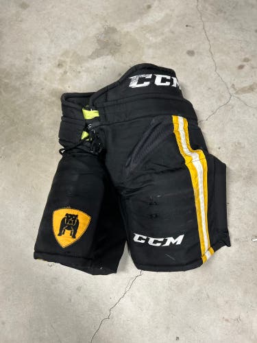 CCM Pro Stock HP31 Hockey Pants (Size Medium, Black/Yellow)