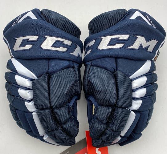 NEW CCM Jetspeed FT4 Gloves, Navy/White, 12”