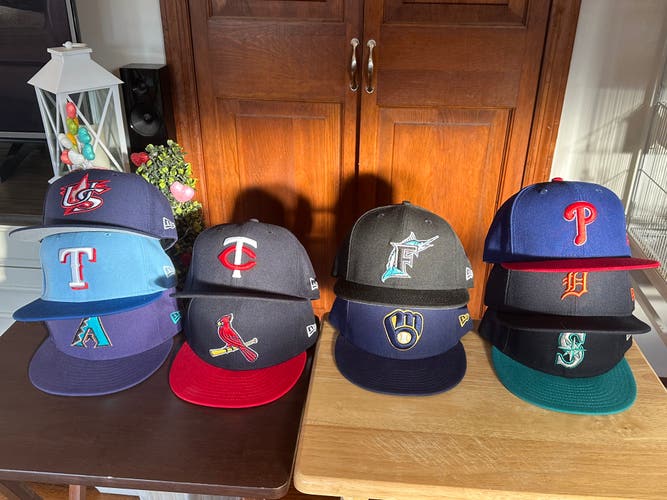 7 3/8 New Era Fitted Hats. Barely Worn!