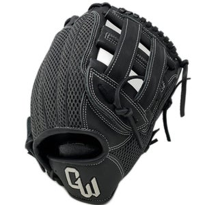 GA92-MBK-115-RightHandThrow Gloveworks Steerhide Black Mesh 11.5 H Web Baseball