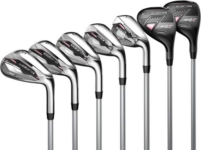 Cobra Golf Ladies AIR-X Combo Iron Set - 5h,6h,7-PW,SW - Graphite Ladies Flex